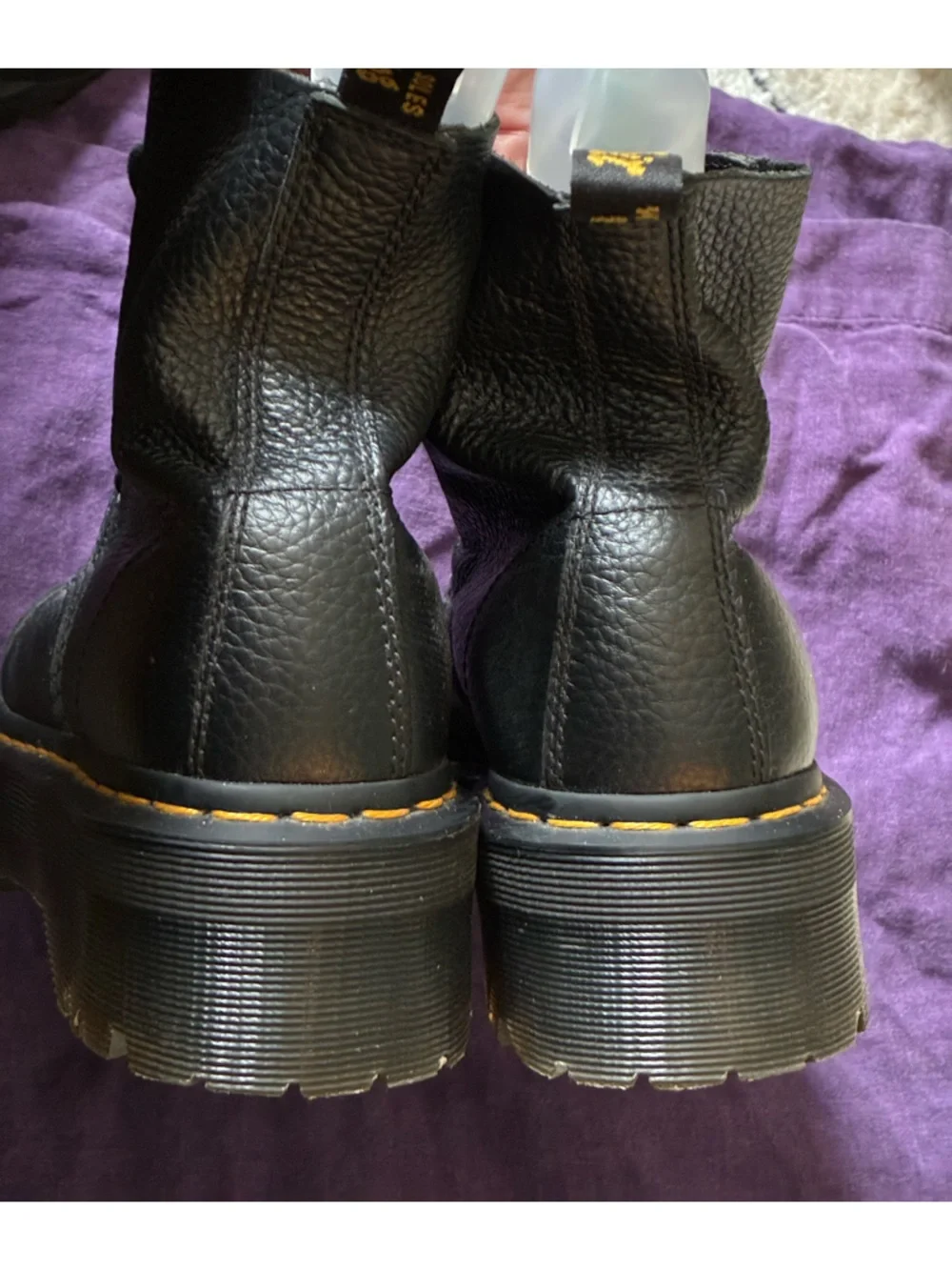 Dr. Martens Black Sinclair leather Zip-Front Combat Boots. - Picture 7 of 10
